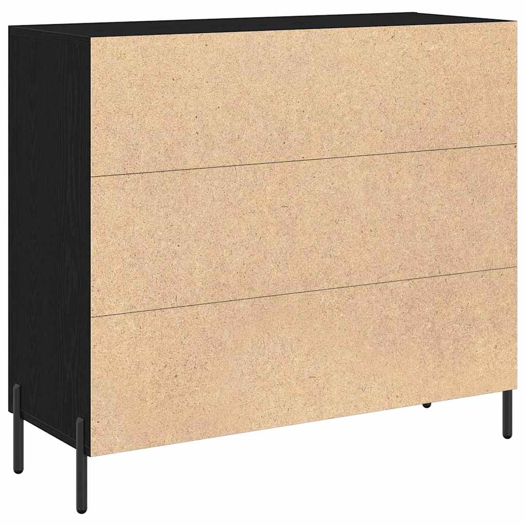 Sideboard Sort eg 90 x 34 x 80 cm Konstrueret træ