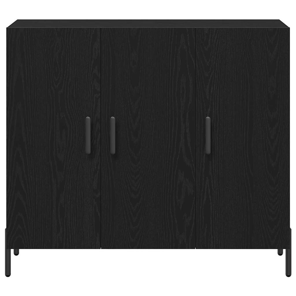 Sideboard Sort eg 90 x 34 x 80 cm Konstrueret træ