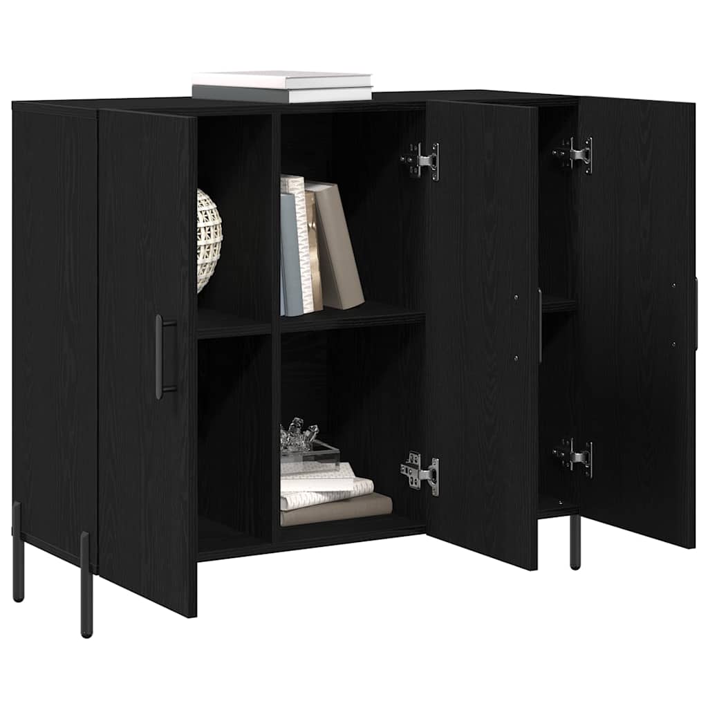 Sideboard Sort eg 90 x 34 x 80 cm Konstrueret træ