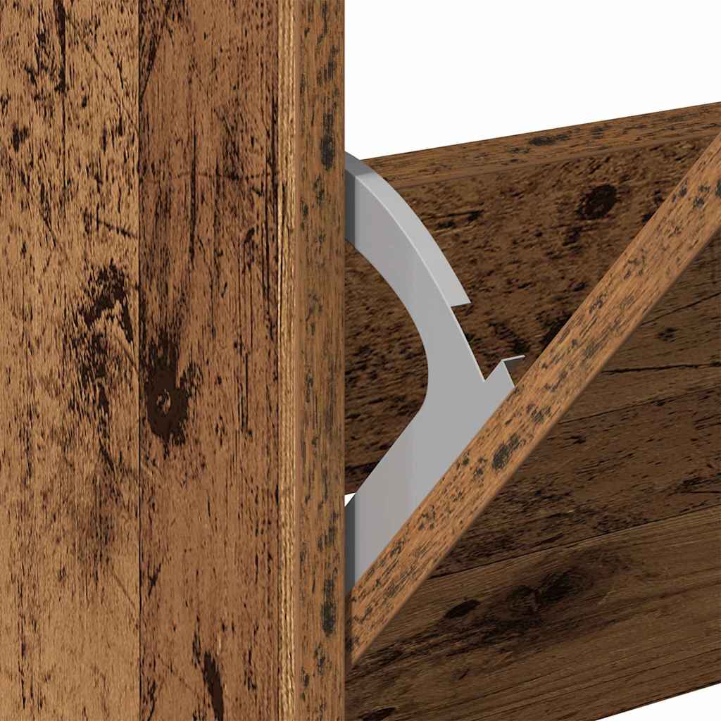 Sko skab 60 x 21 x 57 cm Konstrueret træ Gammelt træ