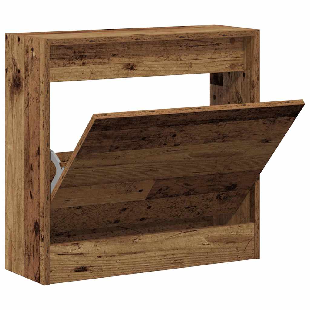 Sko skab 60 x 21 x 57 cm Konstrueret træ Gammelt træ