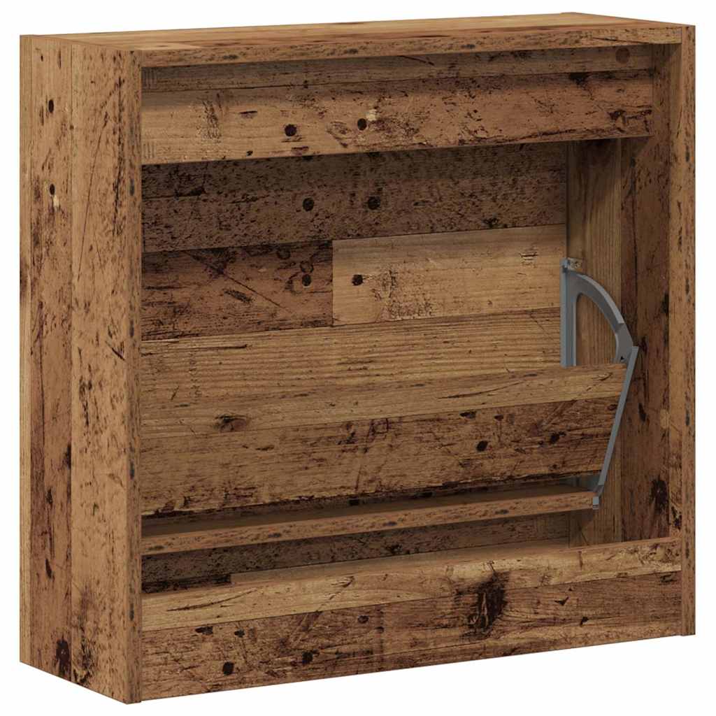 Sko skab 60 x 21 x 57 cm Konstrueret træ Gammelt træ
