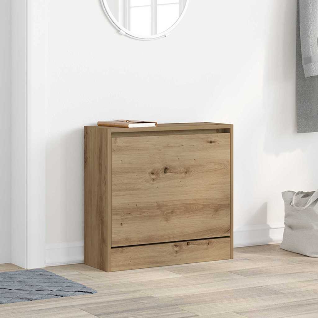 Sko skab 60 x 21 x 57 cm Konstrueret træ Artisan Egetræ
