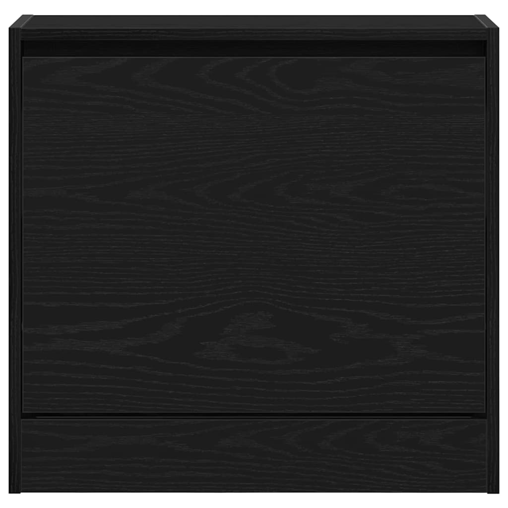 Sko skab 60 x 21 x 57 cm Konstrueret træ Sort eg