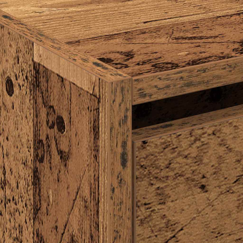 Sko skab 80 x 21 x 125,5 cm Konstrueret træ Gammelt træ