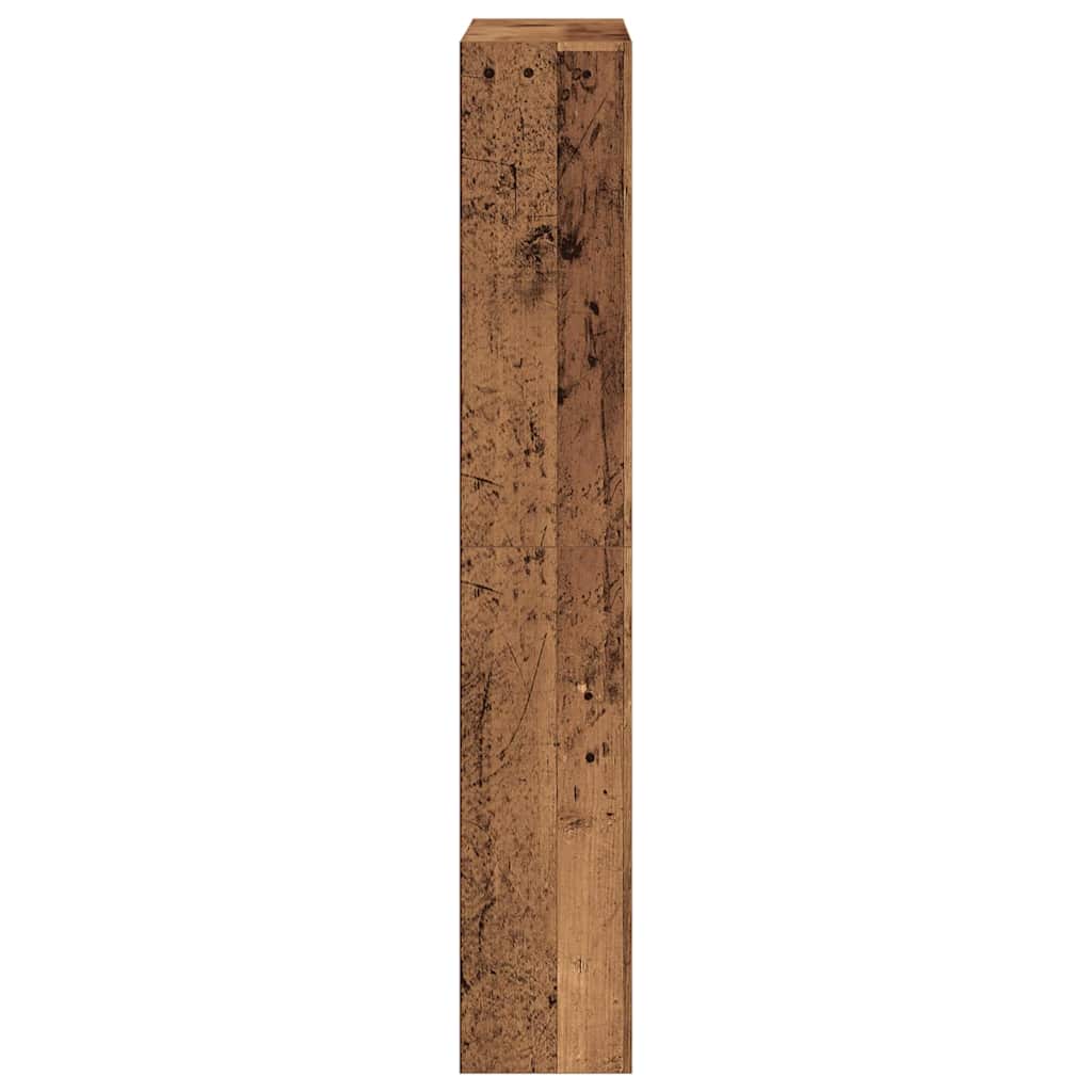 Sko skab 80 x 21 x 125,5 cm Konstrueret træ Gammelt træ