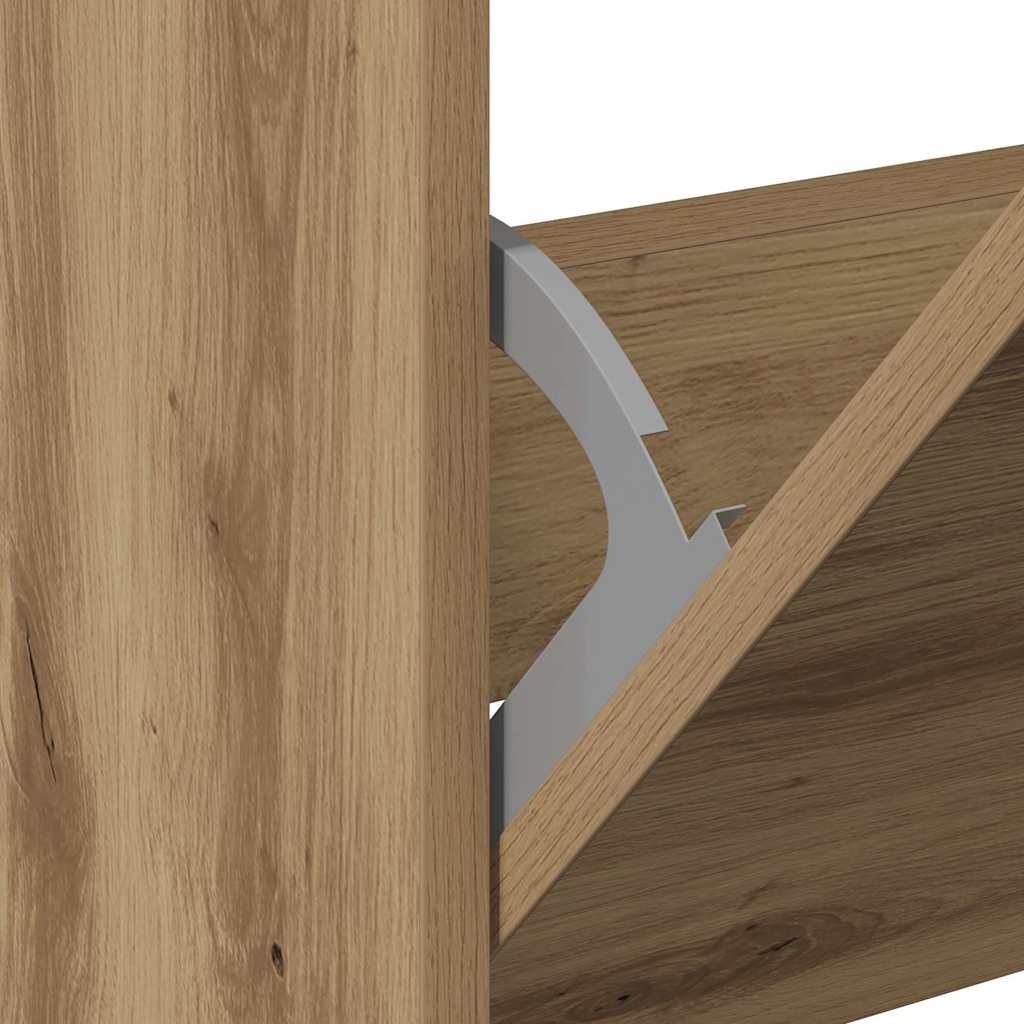 Sko skab 80 x 21 x 125,5 cm Konstrueret træ Artisan Egetræ