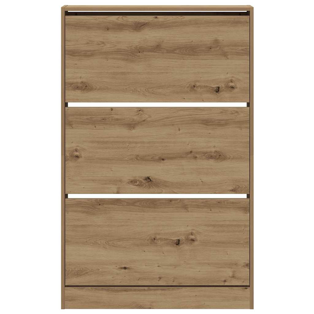 Sko skab 80 x 21 x 125,5 cm Konstrueret træ Artisan Egetræ