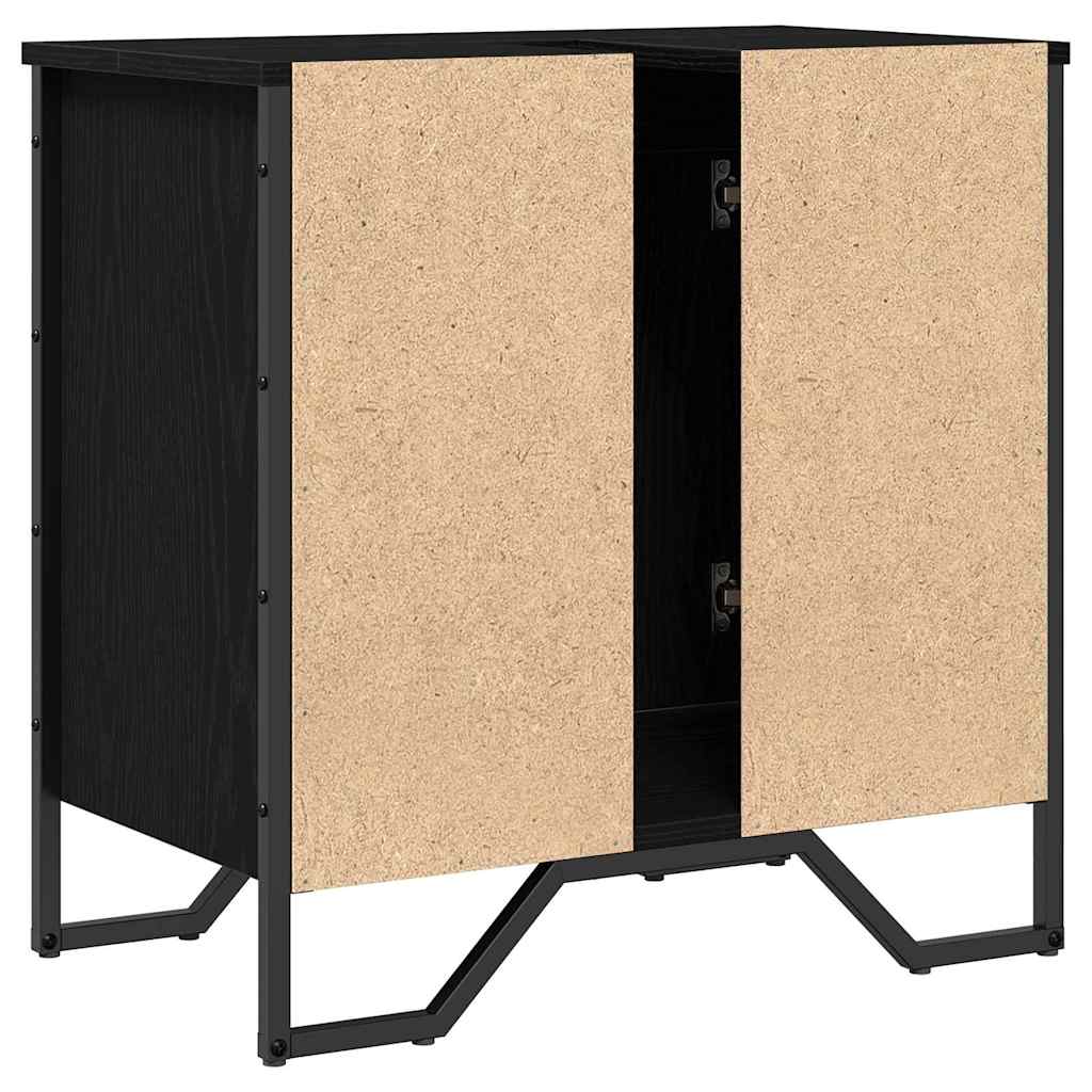 Badeværelsesskabsunder Sort eg 60 x 35 x 60 cm Konstrueret træ