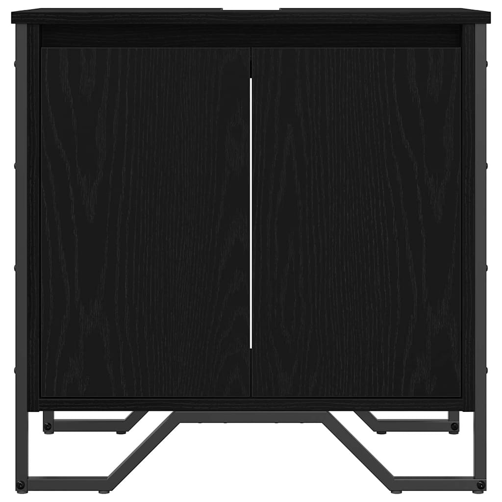 Badeværelsesskabsunder Sort eg 60 x 35 x 60 cm Konstrueret træ