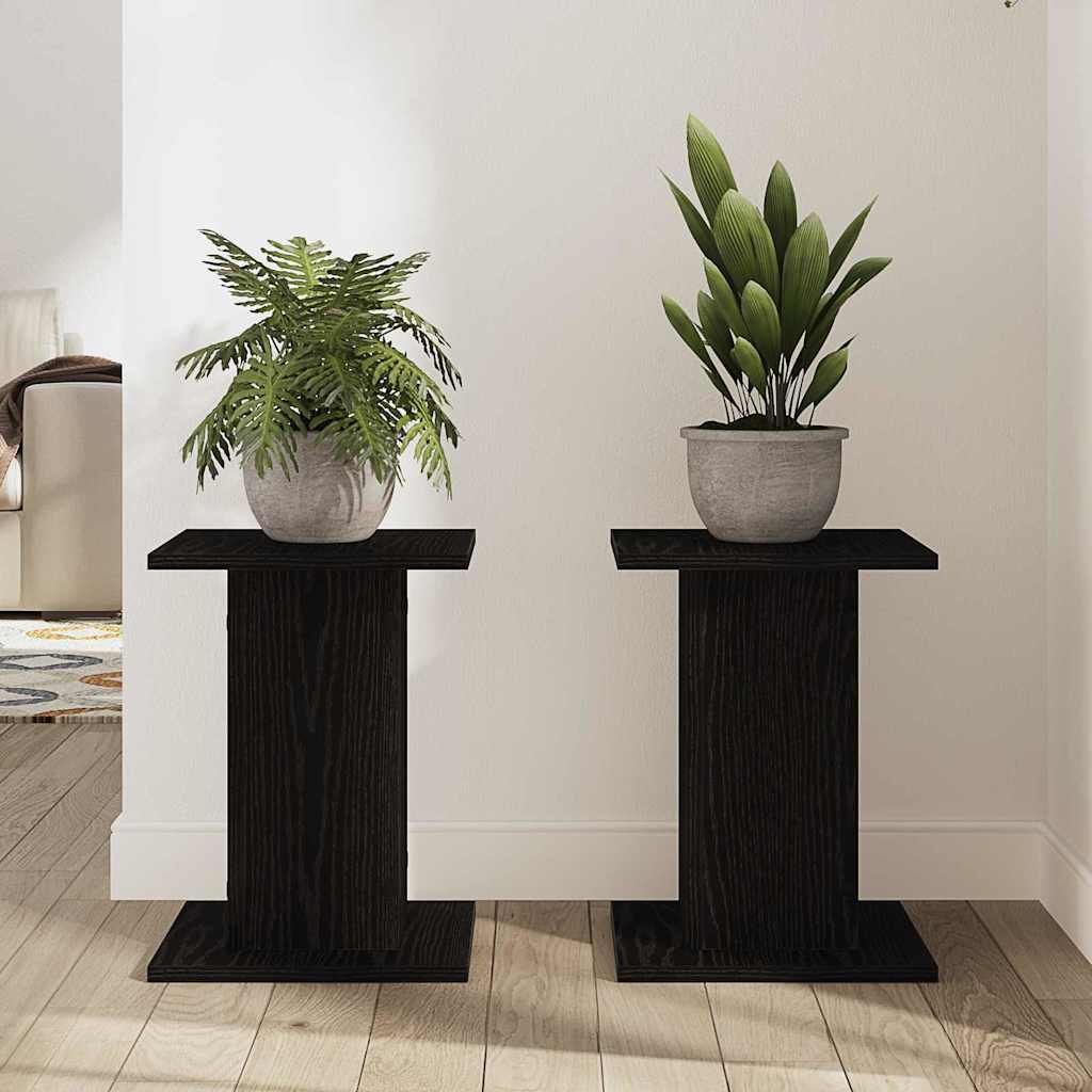 Planteholder 2 stk. Sort eg 30 x 30 x 40 cm Konstrueret træ