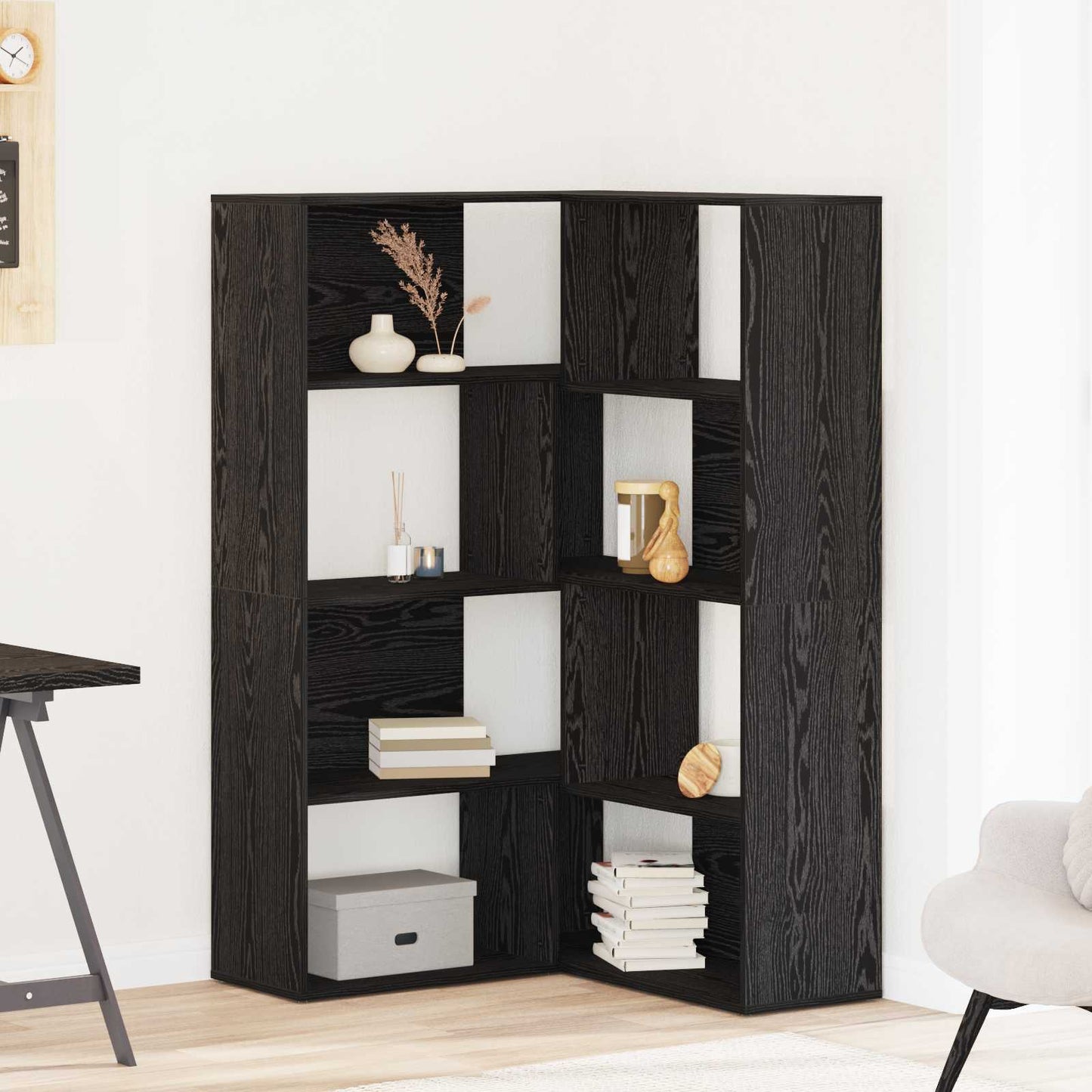 Garderobeskab 6 niveauer 85 x 85 x 140 cm Konstrueret træ