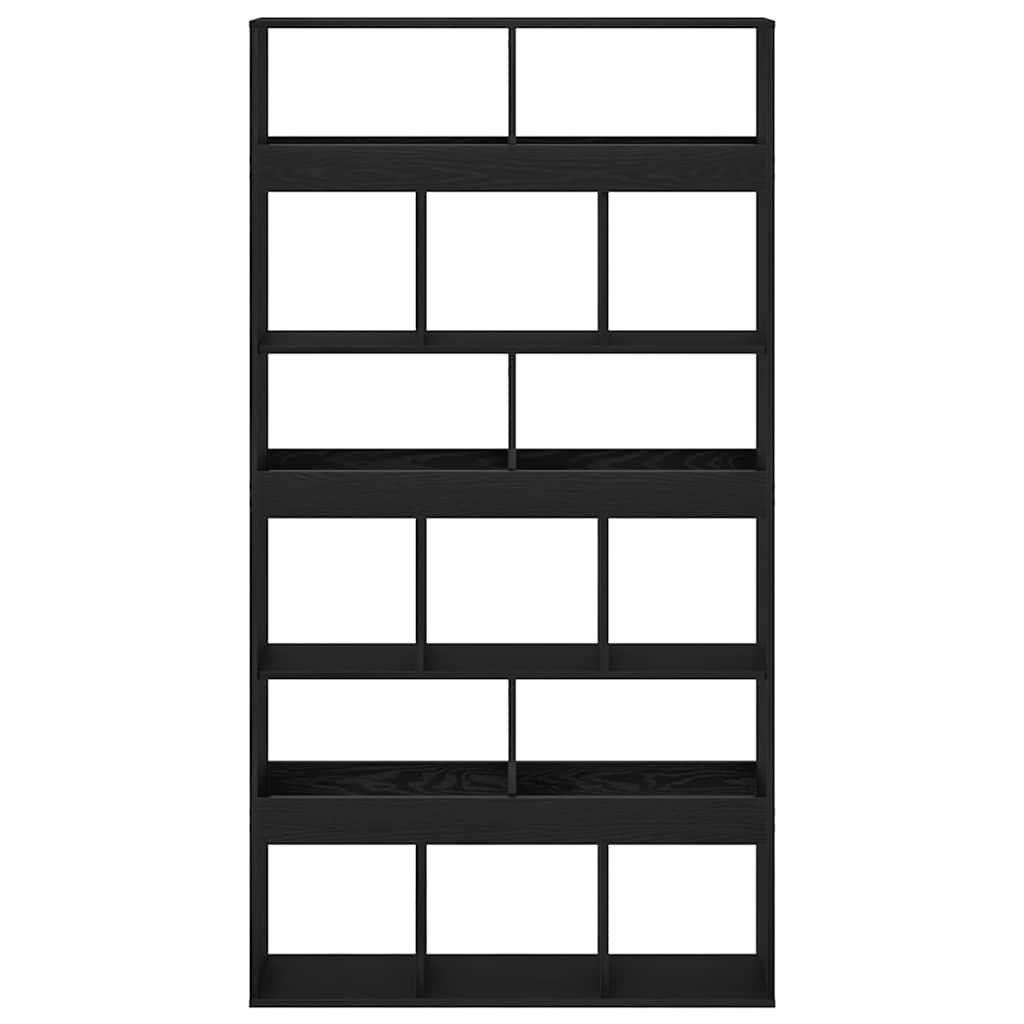 Bogskab 15 niveauer 100 x 33 x 187,5 cm Sort eg