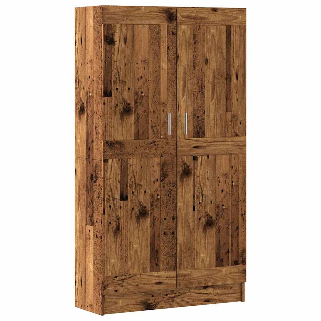 bogskab 82,5x30,5x150 cm konstrueret træ antikt træ