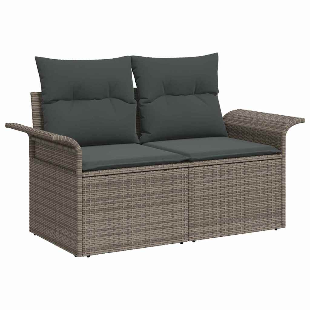 Havesofa Sæt 7 stk. Grå polyrattan