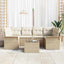 Havesofa Sæt 7 stk. Beige polyrattan