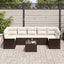 Havesofa Sæt 8 stk. Brun polyrattan