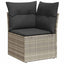 Havesofa Sæt 8 stk. Lysegrå polyrattan