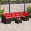 Havesofa Sæt 8 stk. Brun polyrattan
