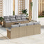 Havesofa Sæt 9 stk. Beige polyrattan