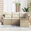 Havesofa Sæt 4 stk. Beige polyrattan