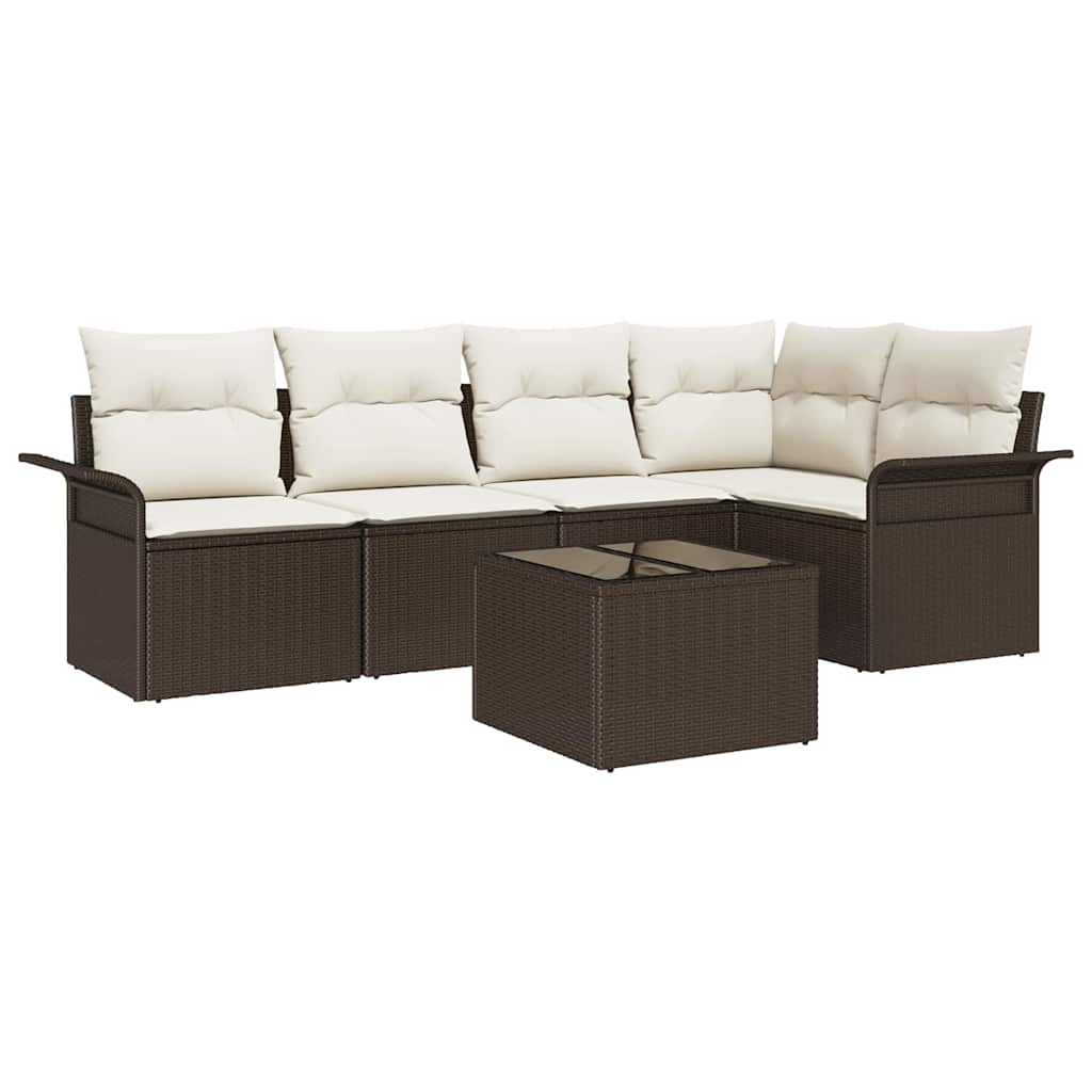 Havesofa Sæt 6 stk. polyrattan