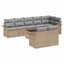 Havesofa Sæt 9 stk. Beige polyrattan