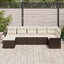 Havesofa Sæt 7 stk. Brun polyrattan
