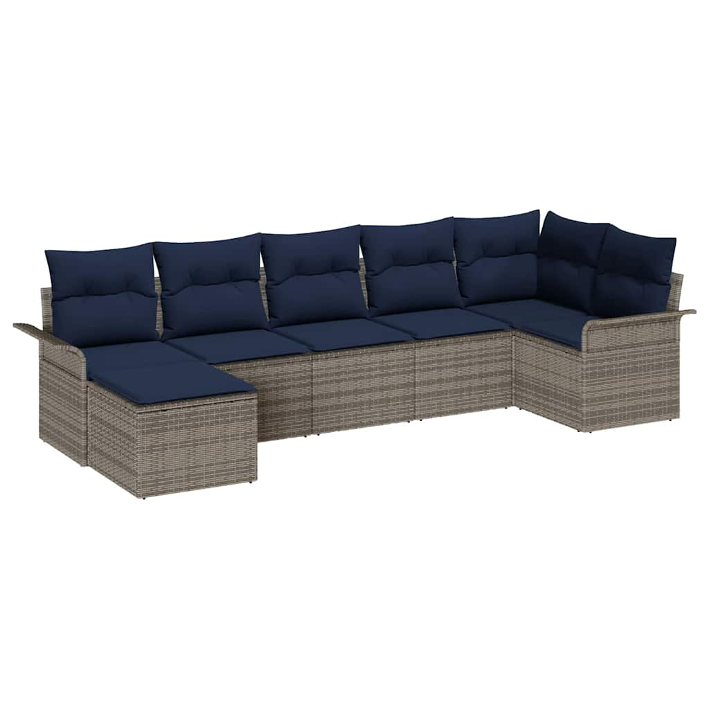 Havesofa Sæt Grå polyrattan