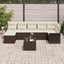 Havesofa Sæt 8 stk. Brun polyrattan