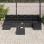 Havesofa Sæt 8 stk. Sort polyrattan