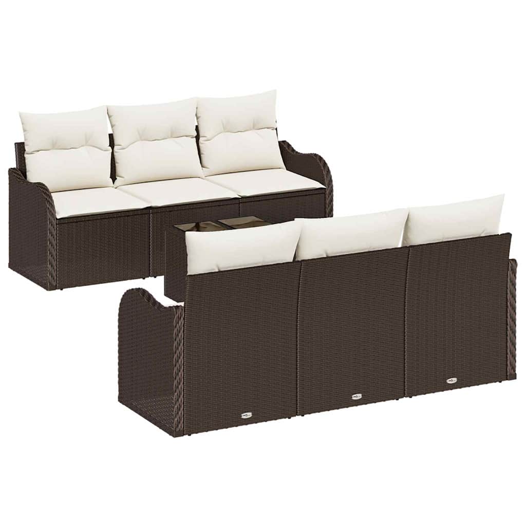 Havesofa Sæt Brun 55 x 55 x 37 cm polyrattan