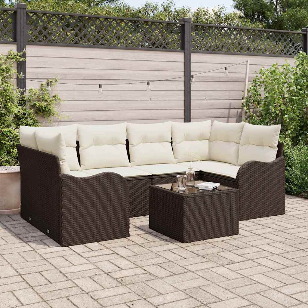 Havesofa Sæt Brun 55 x 55 x 37 cm polyrattan