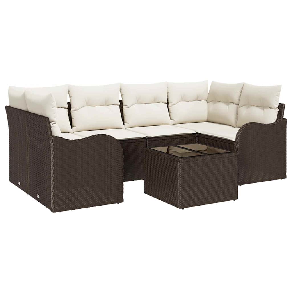 Havesofa Sæt Brun 55 x 55 x 37 cm polyrattan