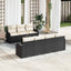 Havesofa Sæt Sort 55 x 55 x 37 cm polyrattan