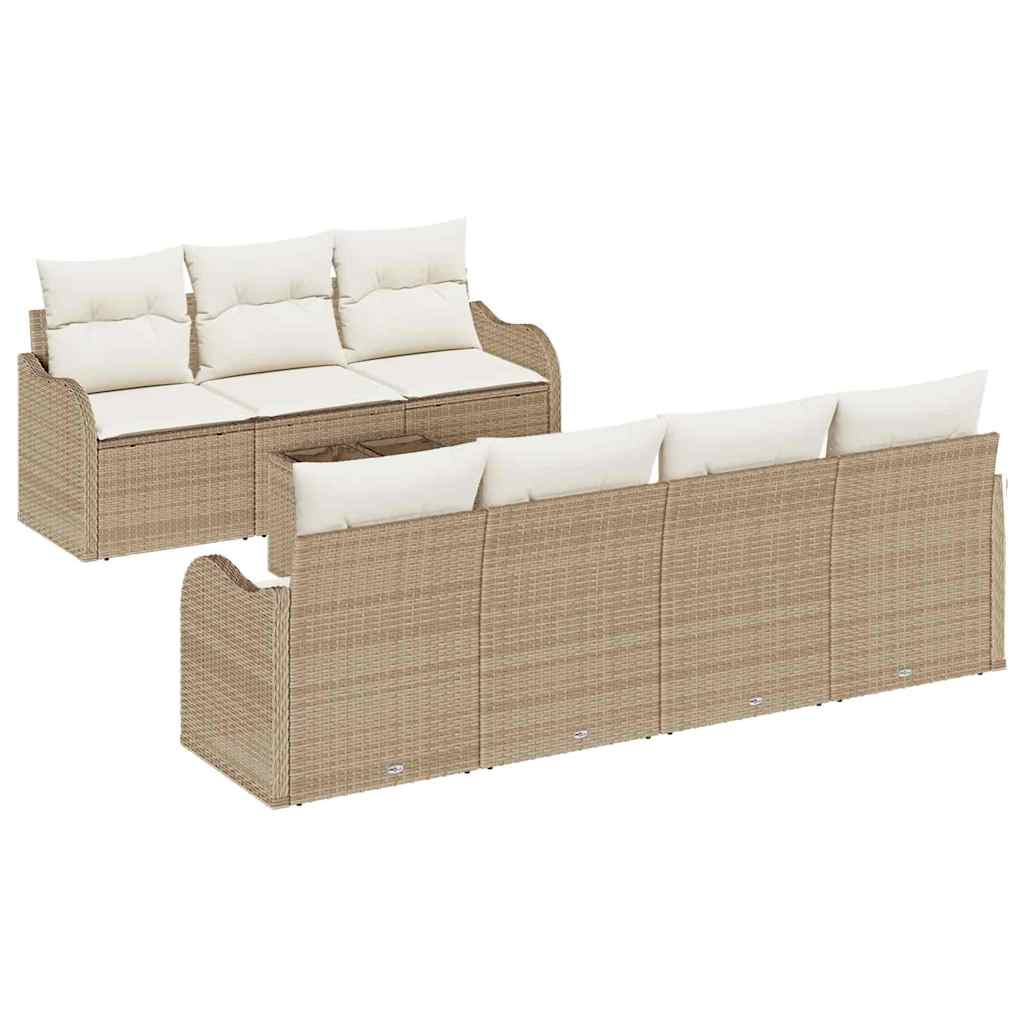 Havesofa Sæt Beige 55 x 55 x 37 cm polyrattan