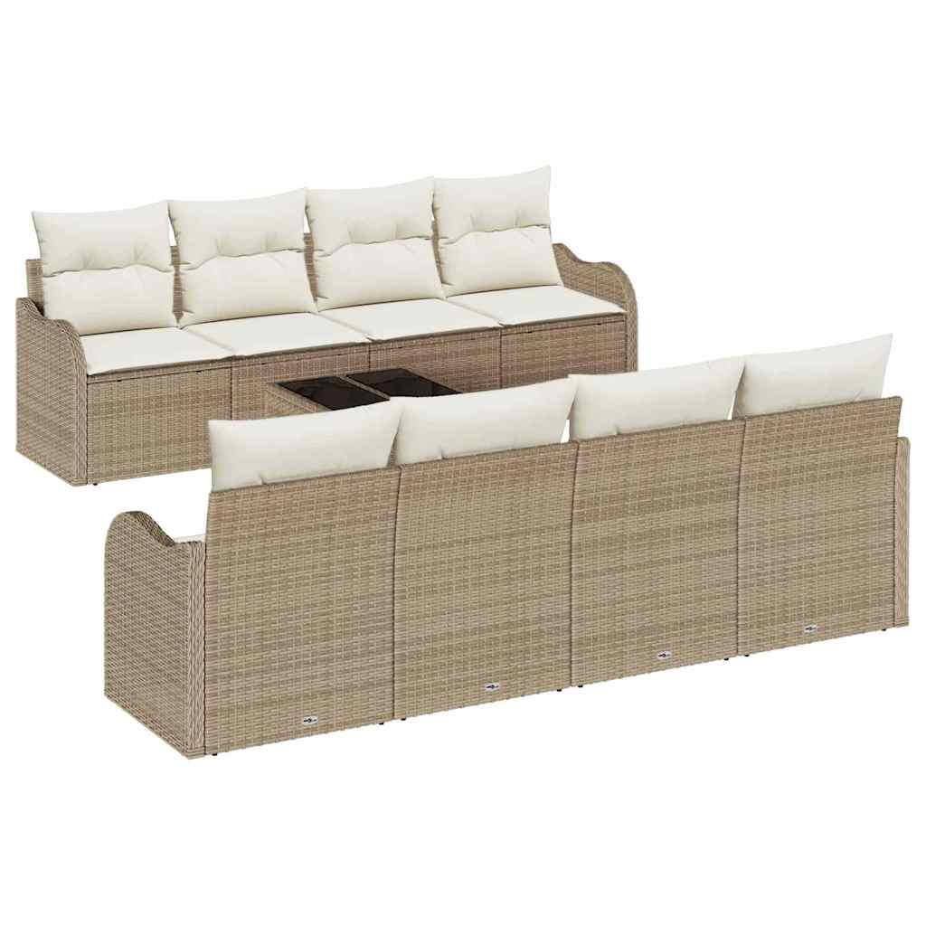 Havesofa Sæt Beige 55 x 55 x 37 cm polyrattan
