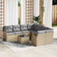 Havesofa Sæt 9 stk. 8-Antal sæder Beige polyrattan