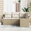 Havesofa Sæt 4 stk. Beige polyrattan