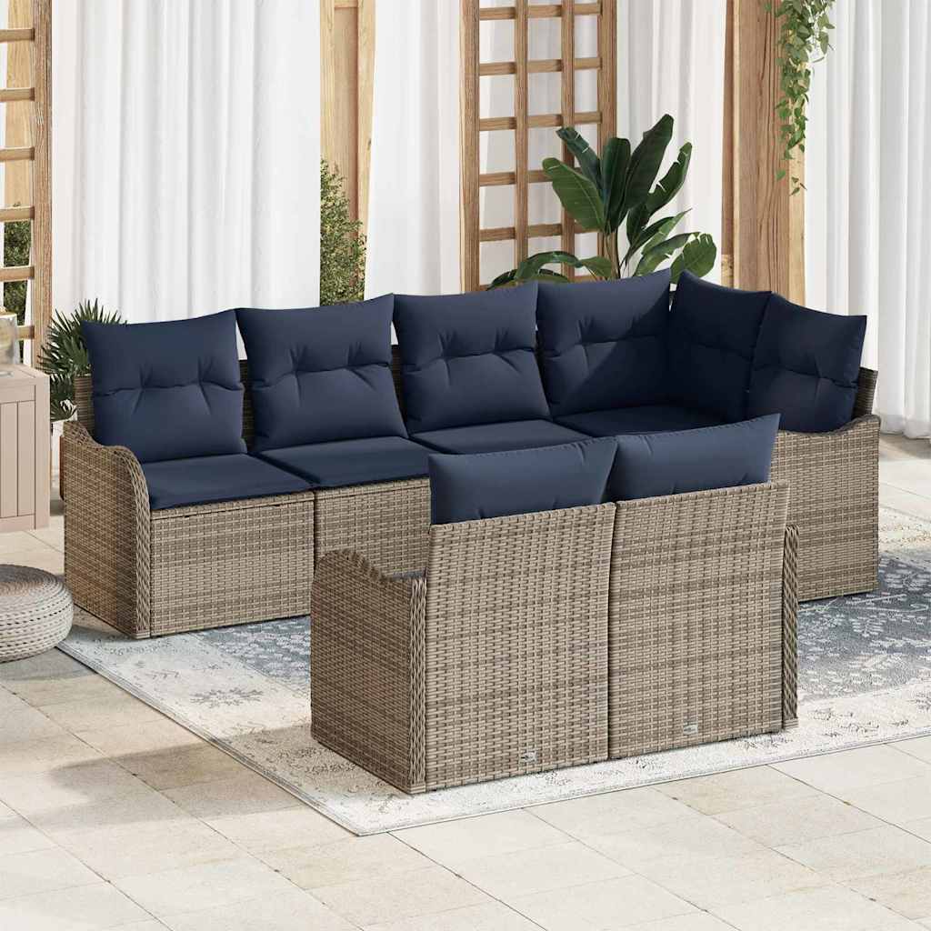 Havesofa Sæt Grå polyrattan