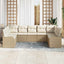 Havesofa Sæt 9 stk. Beige polyrattan