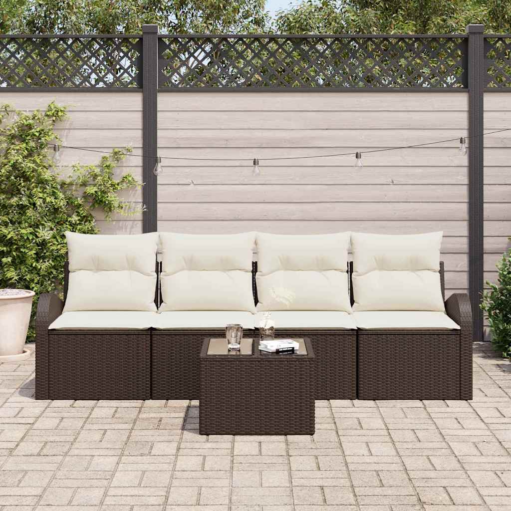 Havesofa Sæt Brun 55 x 55 x 37 cm polyrattan