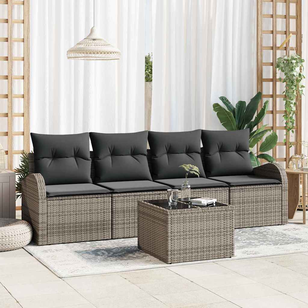 Havesofa Sæt Grå 55 x 55 x 37 cm polyrattan