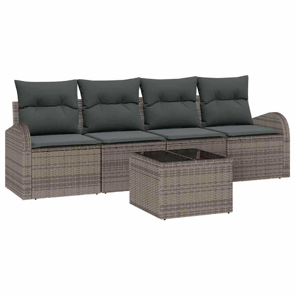 Havesofa Sæt Grå 55 x 55 x 37 cm polyrattan