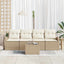 Havesofa Sæt Beige 55 x 55 x 37 cm polyrattan