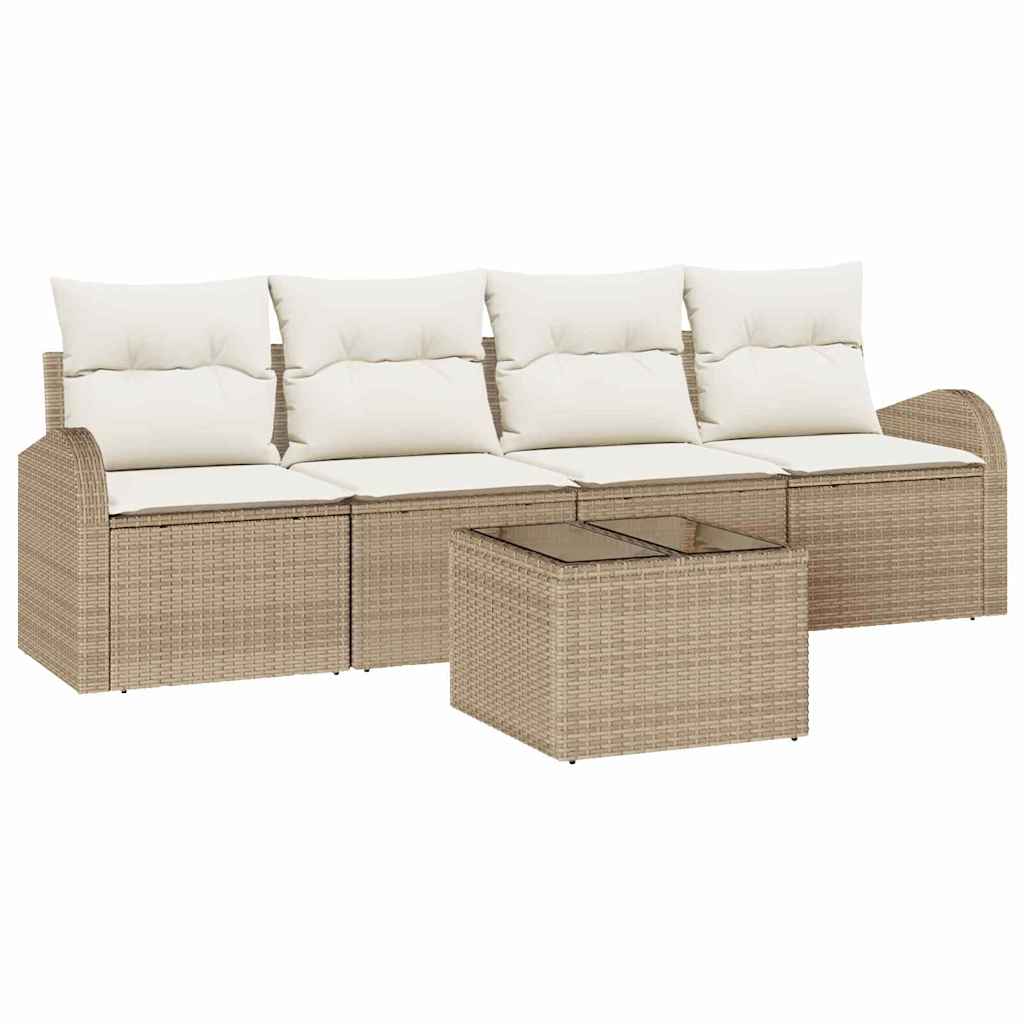 Havesofa Sæt Beige 55 x 55 x 37 cm polyrattan
