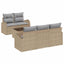 Havesofa Sæt 6 stk. Beige polyrattan