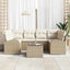 Havesofa Sæt 7 stk. Beige polyrattan