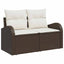 Havesofa Sæt 8 stk. Brun polyrattan