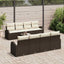 Havesofa Sæt 9 stk. Brun polyrattan